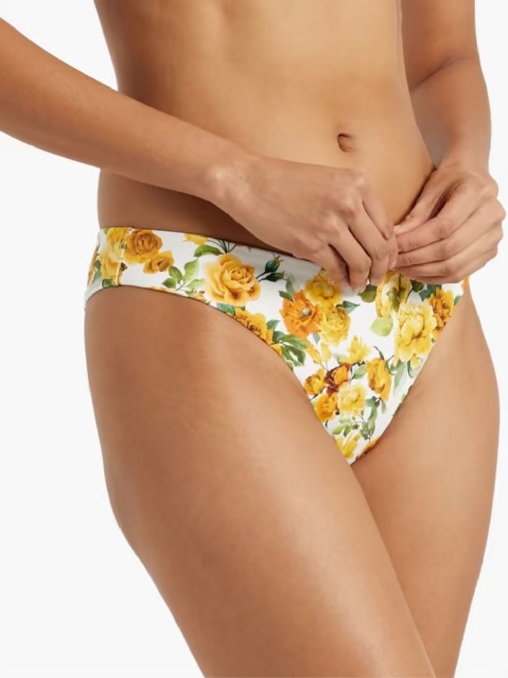 NWT Onia ‘Chiara’ Floral Print Mid-Rise Bikini Briefs’ in “Eden Floral” Size XL